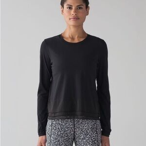 LULULEMON • Black Long Sleeve UV Protection Top •